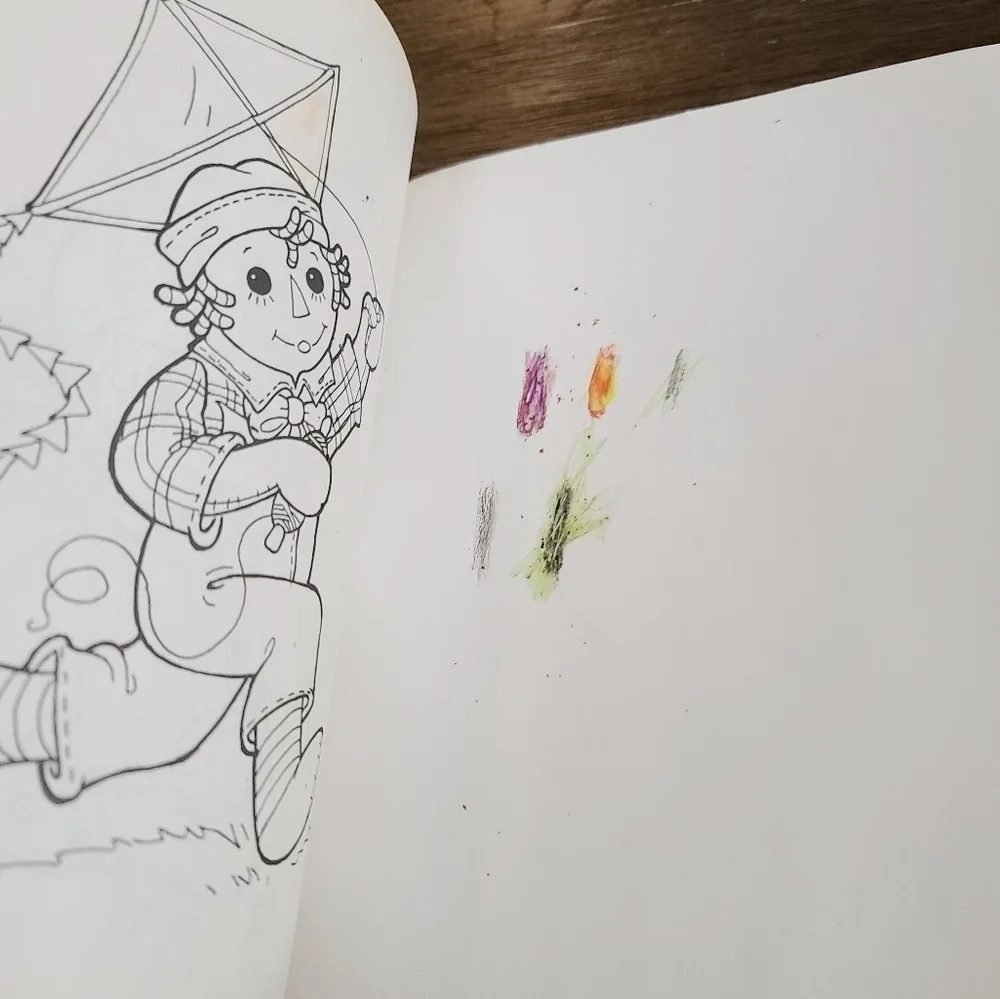 Vintage 2000s Raggedy Ann & Andy Coloring Activity Book